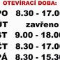 Rozšířilli jsme otevírací dobu obchůdku Rozšířilli jsme otevírací dobu obchůdku